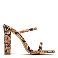 One Word Women's High Heels Plus Size Thick Heel Open Toe Pattern Sandals